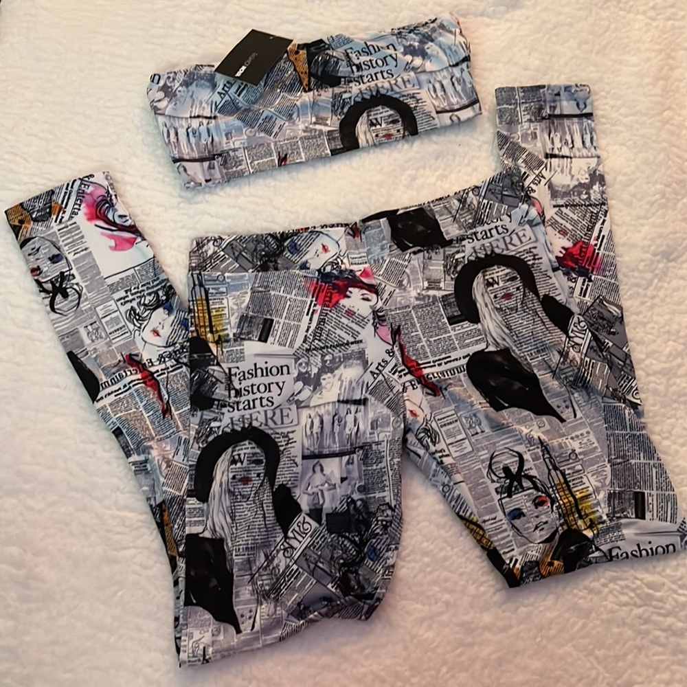 💕5/$25 Fashion Nova Newspaper Print Set